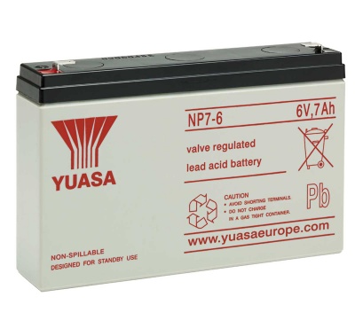 Yuasa NP7-6 6V 7Ah Sealed Lead Acid Battery